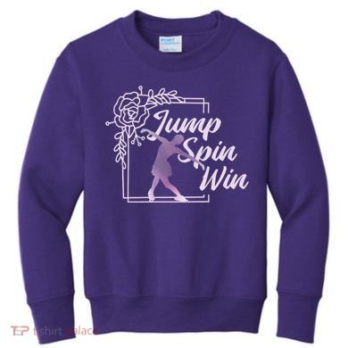 Figure Skating Jump Spin Win Kids Sweatshirt
