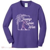 Figure Skating Jump Spin Win Kids Long Sleeve Shirt thumb 0