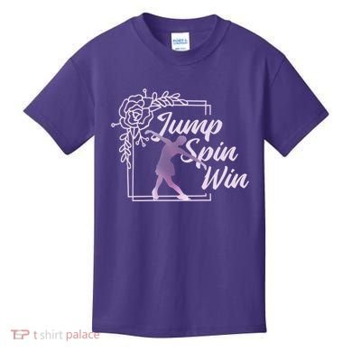 Figure Skating Jump Spin Win Kids T-Shirt