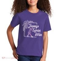 Figure Skating Jump Spin Win Kids T-Shirt thumb 2