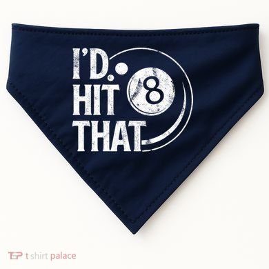 Funny Id Hit That 8 Eight Ball Billiards Pool Player Best Gift For Fan USA-Made Doggie Bandana