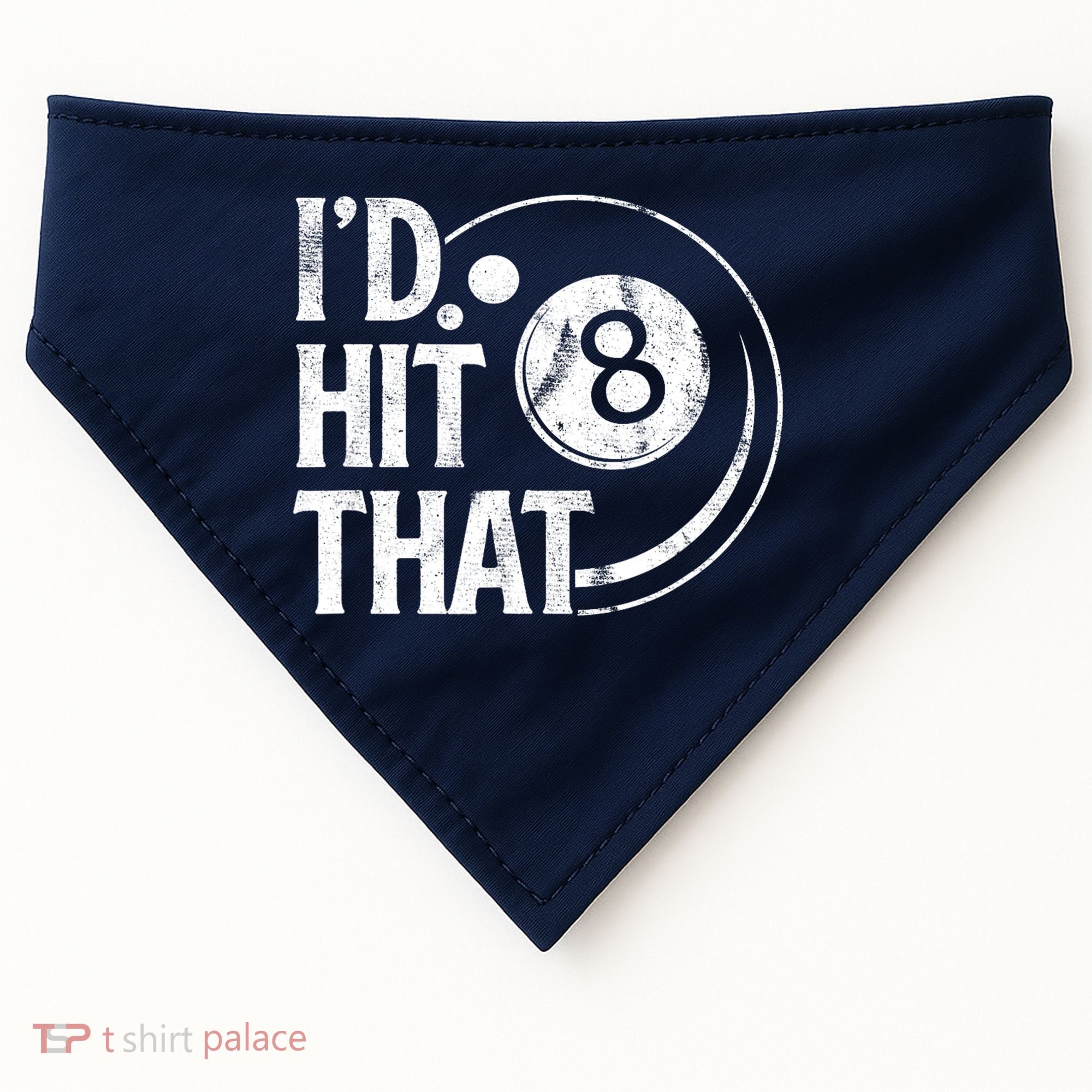 Funny Id Hit That 8 Eight Ball Billiards Pool Player Best Gift For Fan USA-Made Doggie Bandana