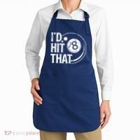 Funny Id Hit That 8 Eight Ball Billiards Pool Player Best Gift For Fan Apron thumb 2