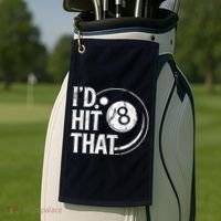 Funny Id Hit That 8 Eight Ball Billiards Pool Player Best Gift For Fan Golf Towel thumb 2