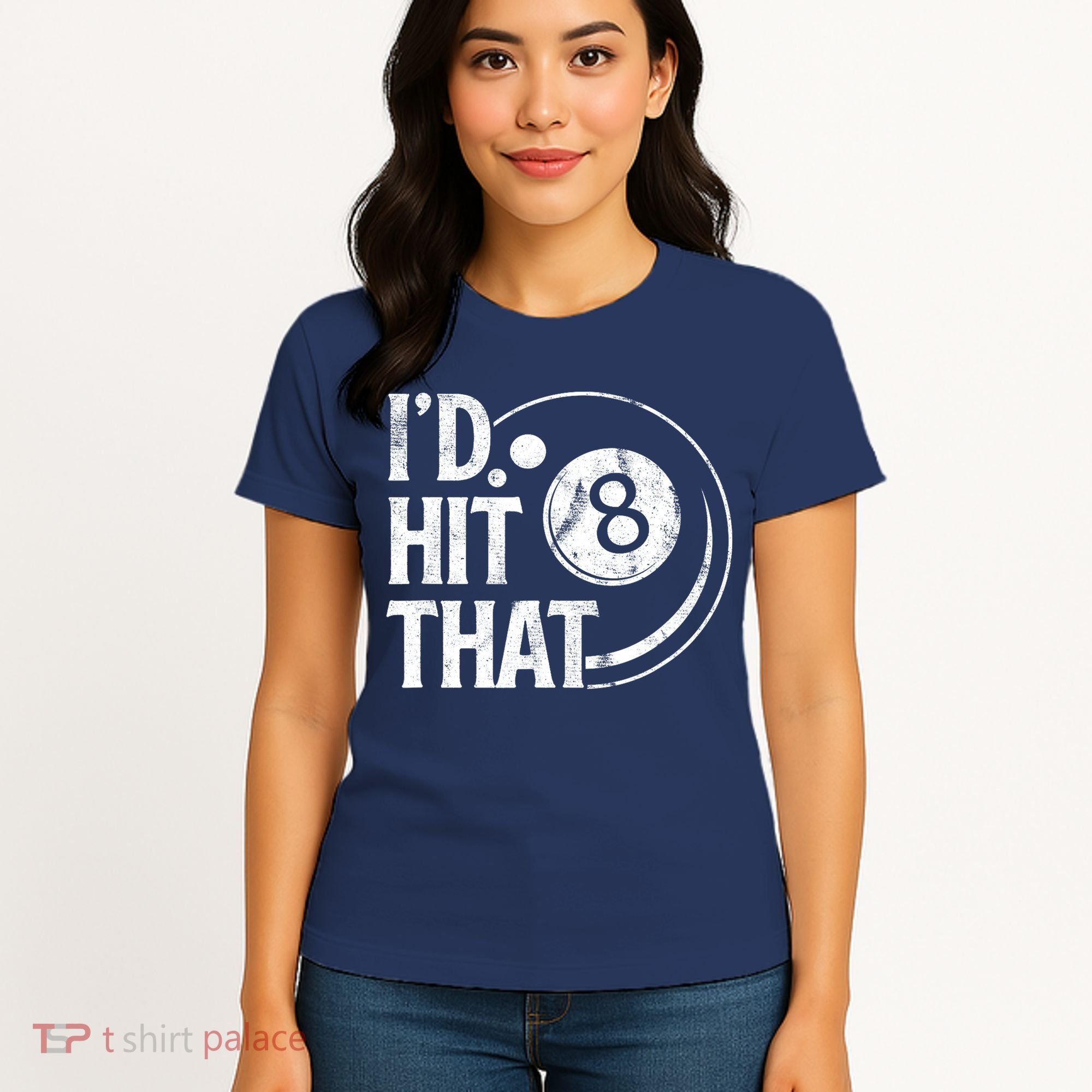Funny Id Hit That 8 Eight Ball Billiards Pool Player Best Gift For Fan Women's T-Shirt