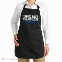 Funny I Hope Both Teams Lose Go Lions Apron thumb 2