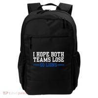 Funny I Hope Both Teams Lose Go Lions Backpack thumb 0