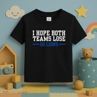 Funny I Hope Both Teams Lose Go Lions Toddler T-Shirt thumb 3