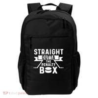 Funny Ice Hockey Player Straight Outta The Penalty Box Gift Backpack thumb 0