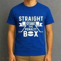 Funny Ice Hockey Player Straight Outta The Penalty Box Gift T-Shirt thumb 3