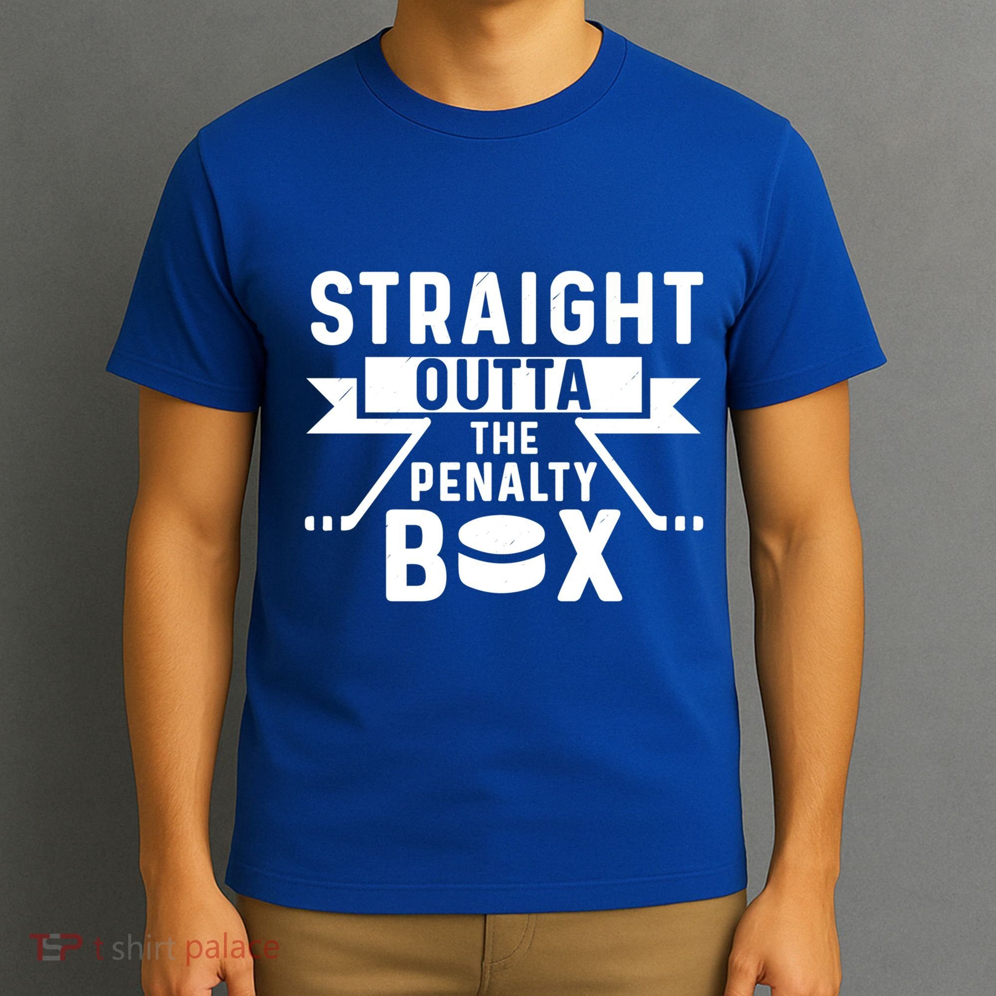Funny Ice Hockey Player Straight Outta The Penalty Box Gift T-Shirt