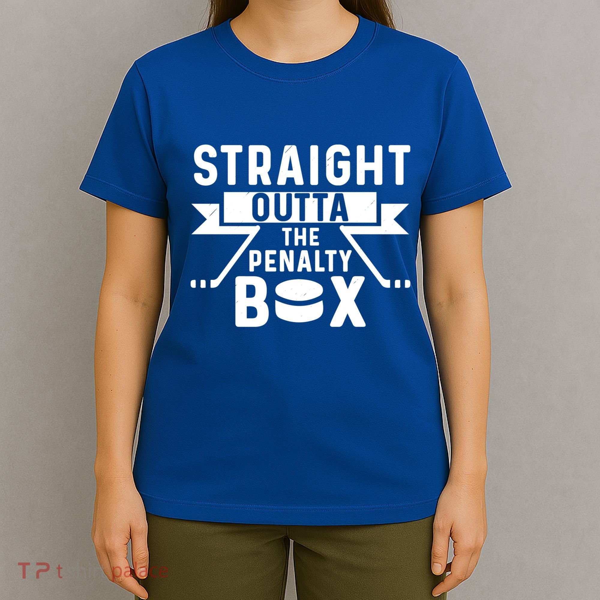 Funny Ice Hockey Player Straight Outta The Penalty Box Gift T-Shirt
