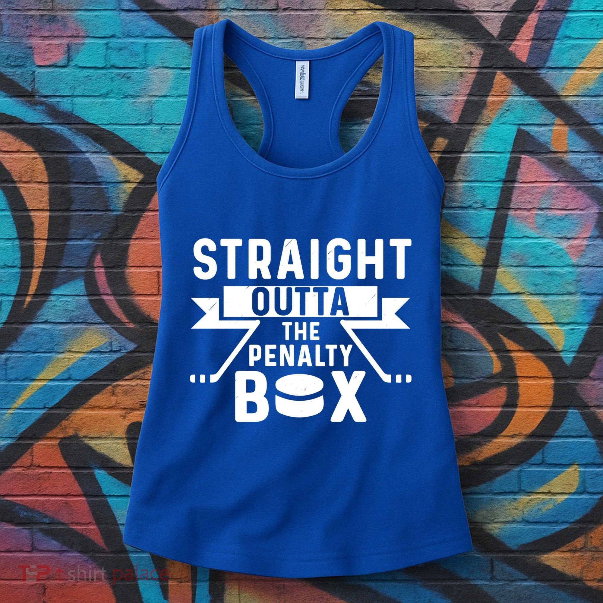 Funny Ice Hockey Player Straight Outta The Penalty Box Gift Women's Tank Top