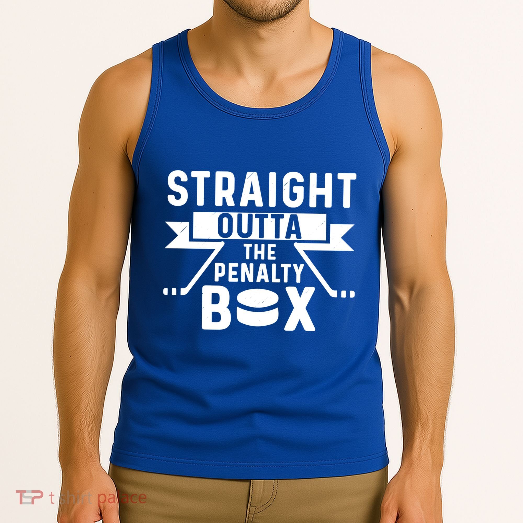 Funny Ice Hockey Player Straight Outta The Penalty Box Gift Tank Top