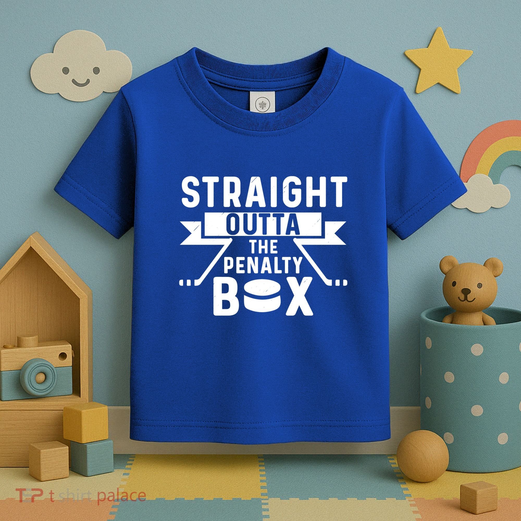 Funny Ice Hockey Player Straight Outta The Penalty Box Gift Toddler T-Shirt