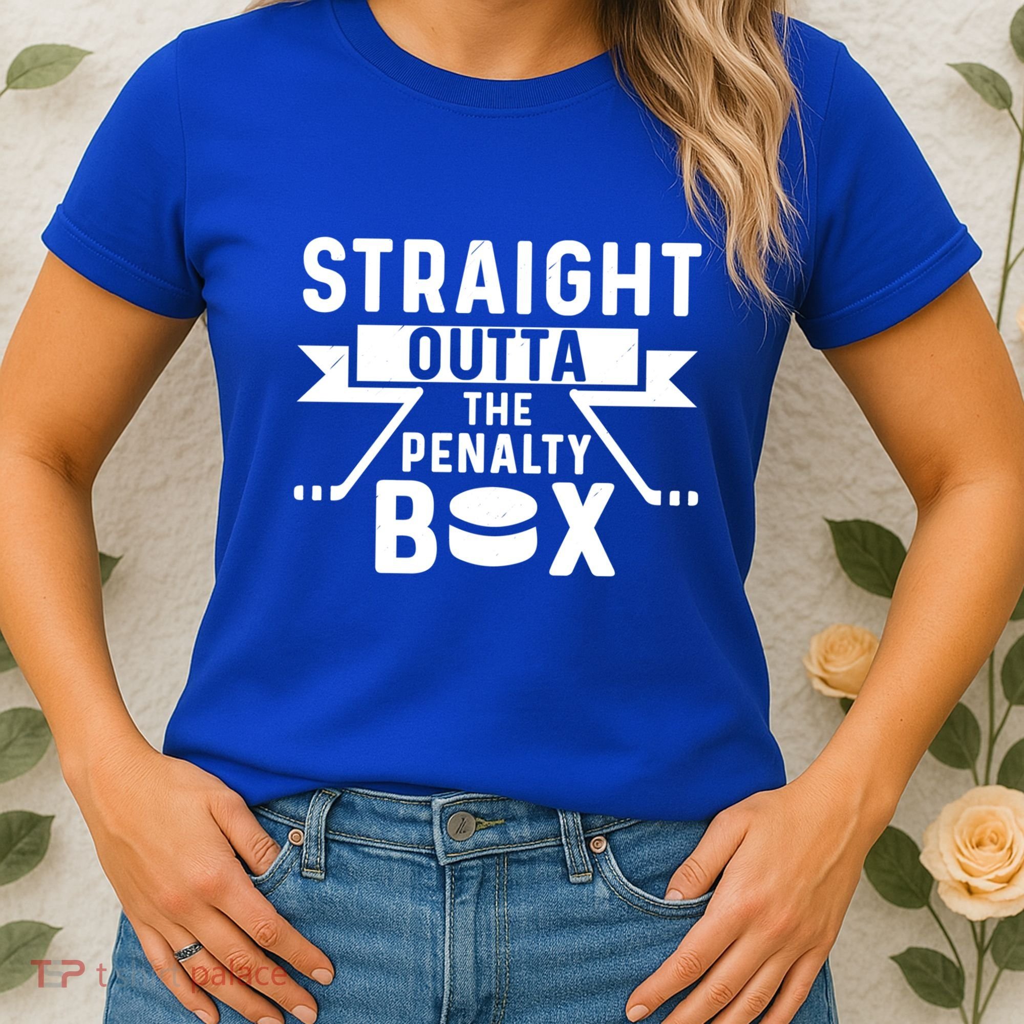 Funny Ice Hockey Player Straight Outta The Penalty Box Gift Women's T-Shirt