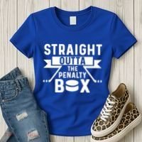 Funny Ice Hockey Player Straight Outta The Penalty Box Gift Women's T-Shirt thumb 3