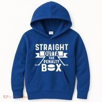 Funny Ice Hockey Player Straight Outta The Penalty Box Gift Kids Hoodie thumb 0