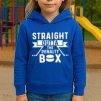 Funny Ice Hockey Player Straight Outta The Penalty Box Gift Kids Hoodie thumb 3