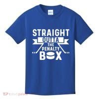 Funny Ice Hockey Player Straight Outta The Penalty Box Gift Kids T-Shirt thumb 0