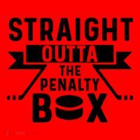Funny Ice Hockey Player Straight Outta The Penalty Box Gift Santa Hat thumb 1