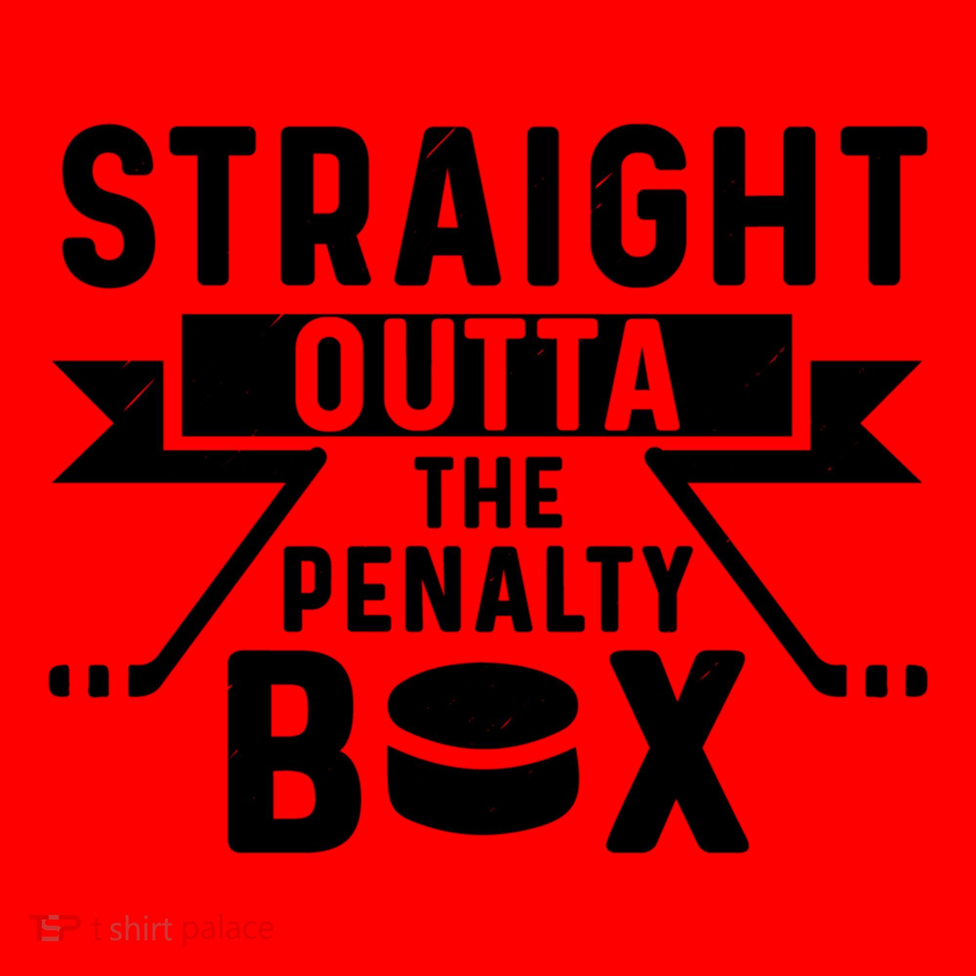 Funny Ice Hockey Player Straight Outta The Penalty Box Gift Santa Hat