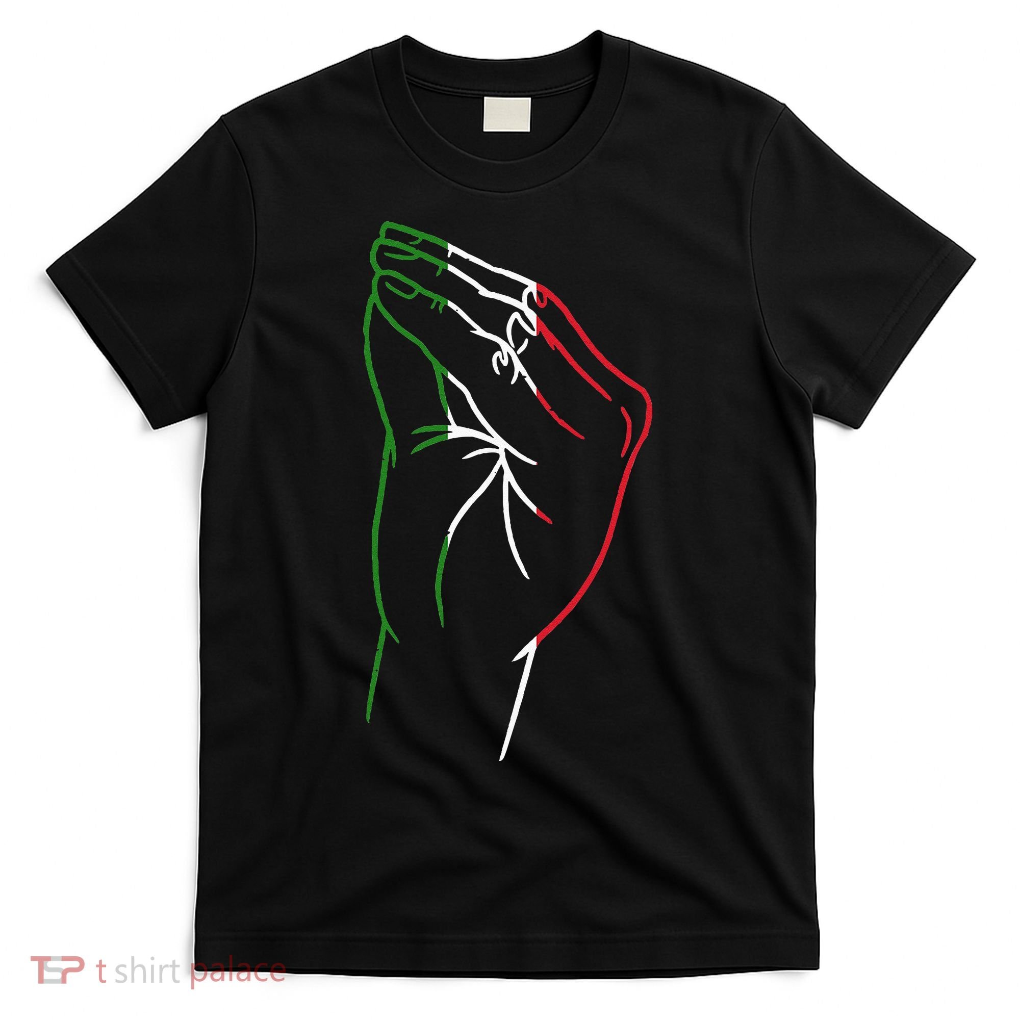 Funny Italian Hand Gesture Italian Flag Italy Italia T-Shirt