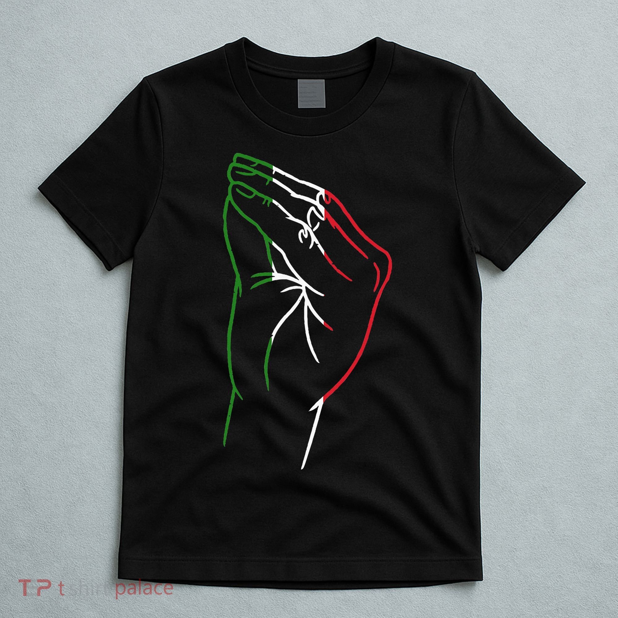 Funny Italian Hand Gesture Italian Flag Italy Italia T-Shirt