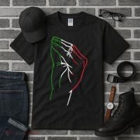 Funny Italian Hand Gesture Italian Flag Italy Italia Tall T-Shirt thumb 3