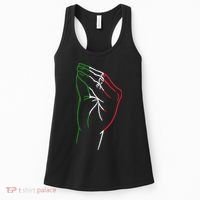 Funny Italian Hand Gesture Italian Flag Italy Italia Women's Tank Top thumb 0