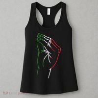 Funny Italian Hand Gesture Italian Flag Italy Italia Women's Tank Top thumb 3