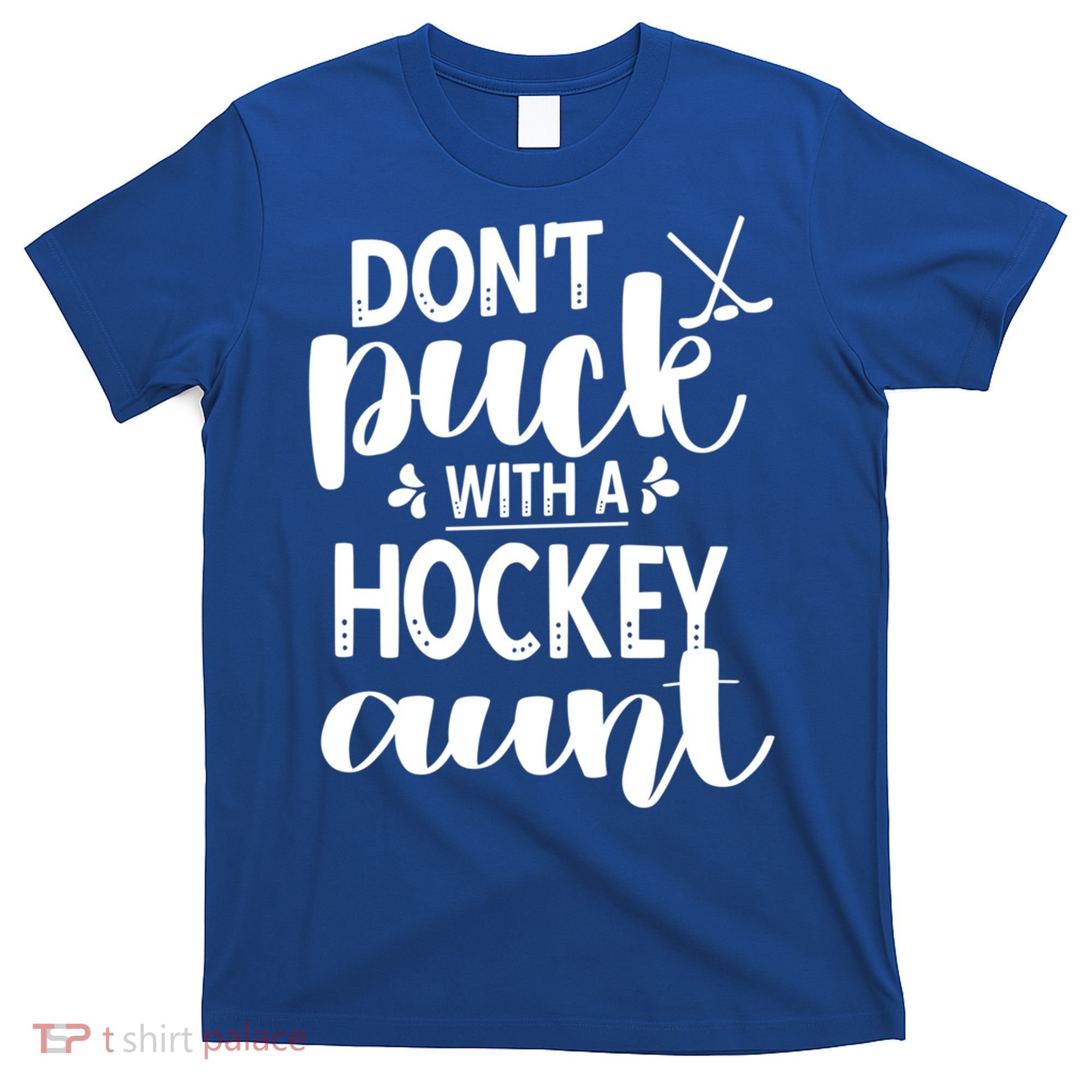 Funny Ice Hockey Aunt Of An Ice Hockey Player Auntie Gift T-Shirt