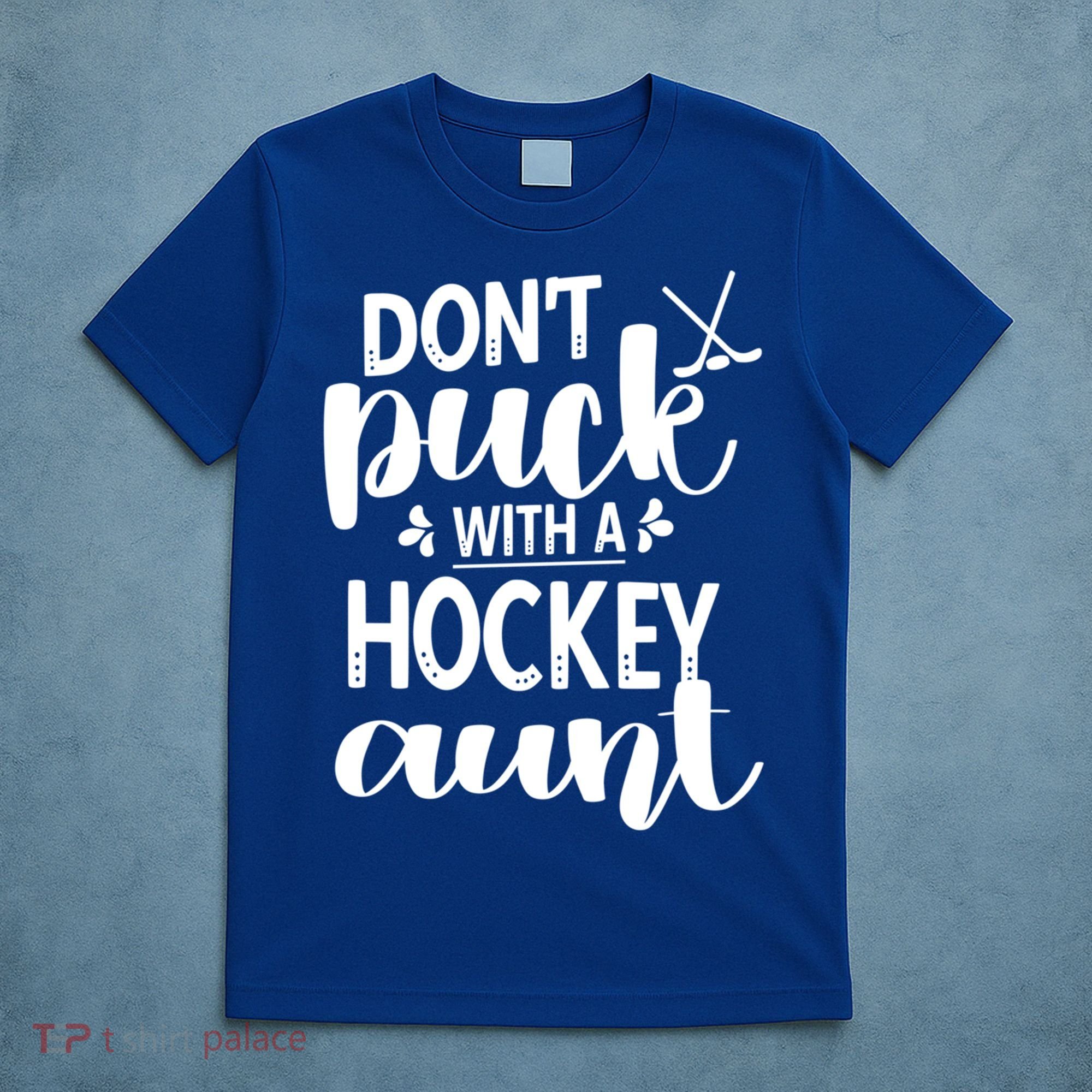 Funny Ice Hockey Aunt Of An Ice Hockey Player Auntie Gift T-Shirt