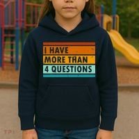 Funny I Have Four Questions Passover Kids Hoodie thumb 3