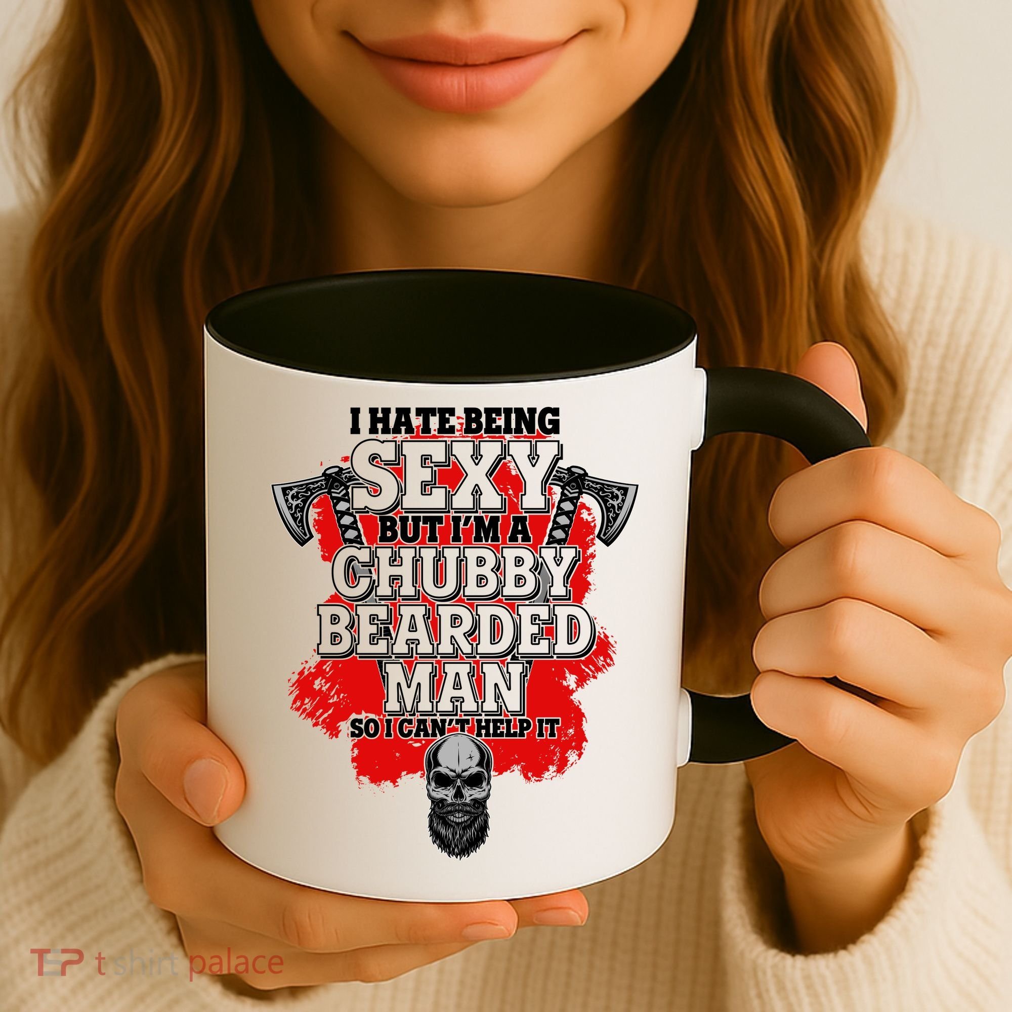Funny I Hate Being Sexy But Im A Chubby Bearded Man So I CanT Help It Coffee Mug