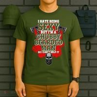 Funny I Hate Being Sexy But Im A Chubby Bearded Man So I CanT Help It T-Shirt thumb 6