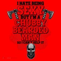 Funny I Hate Being Sexy But Im A Chubby Bearded Man So I CanT Help It Santa Hat thumb 1