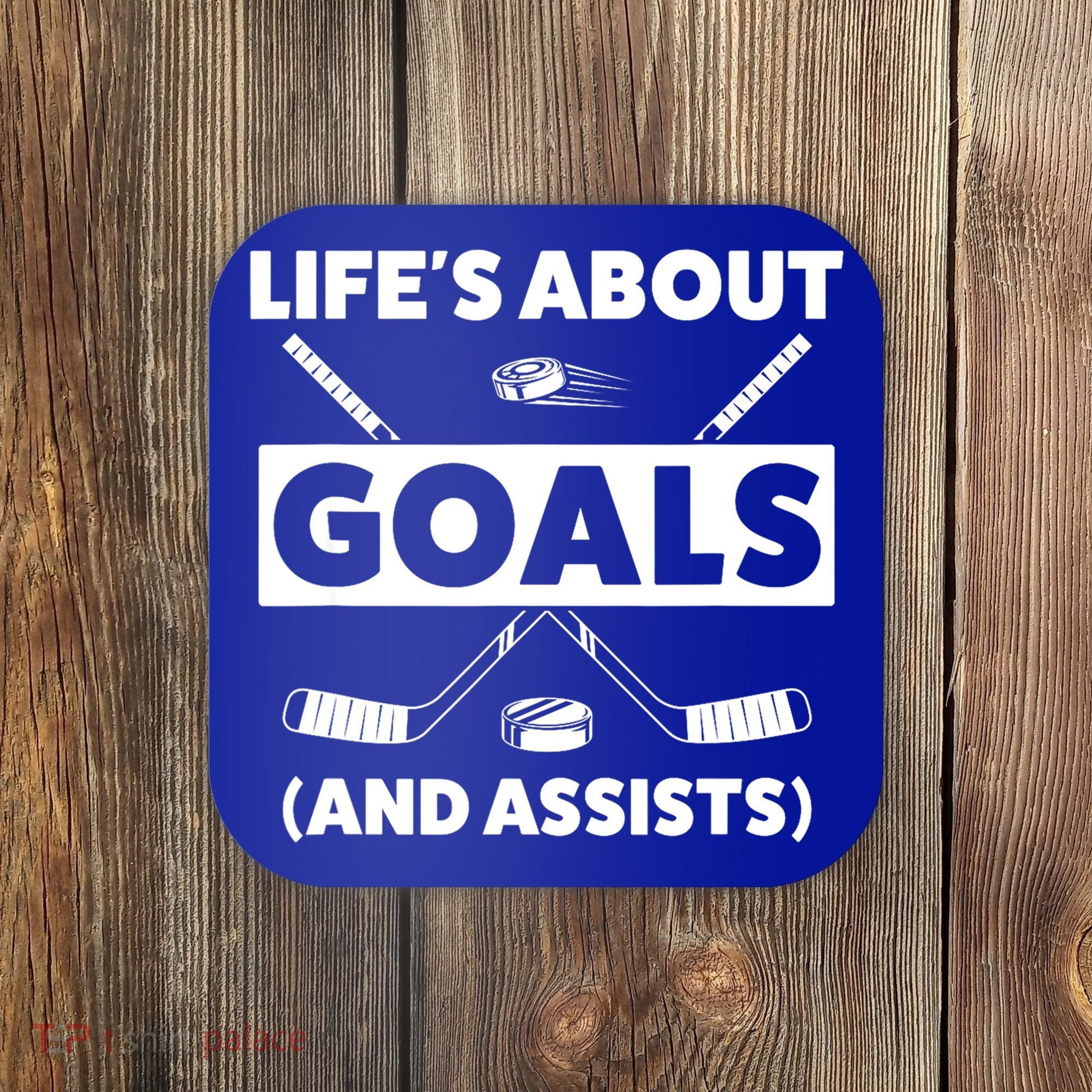 Funny Ice Hockey For Boy Lifes About Goals Gift Coaster