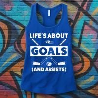 Funny Ice Hockey For Boy Lifes About Goals Gift Women's Tank Top thumb 3