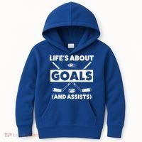 Funny Ice Hockey For Boy Lifes About Goals Gift Kids Hoodie thumb 0