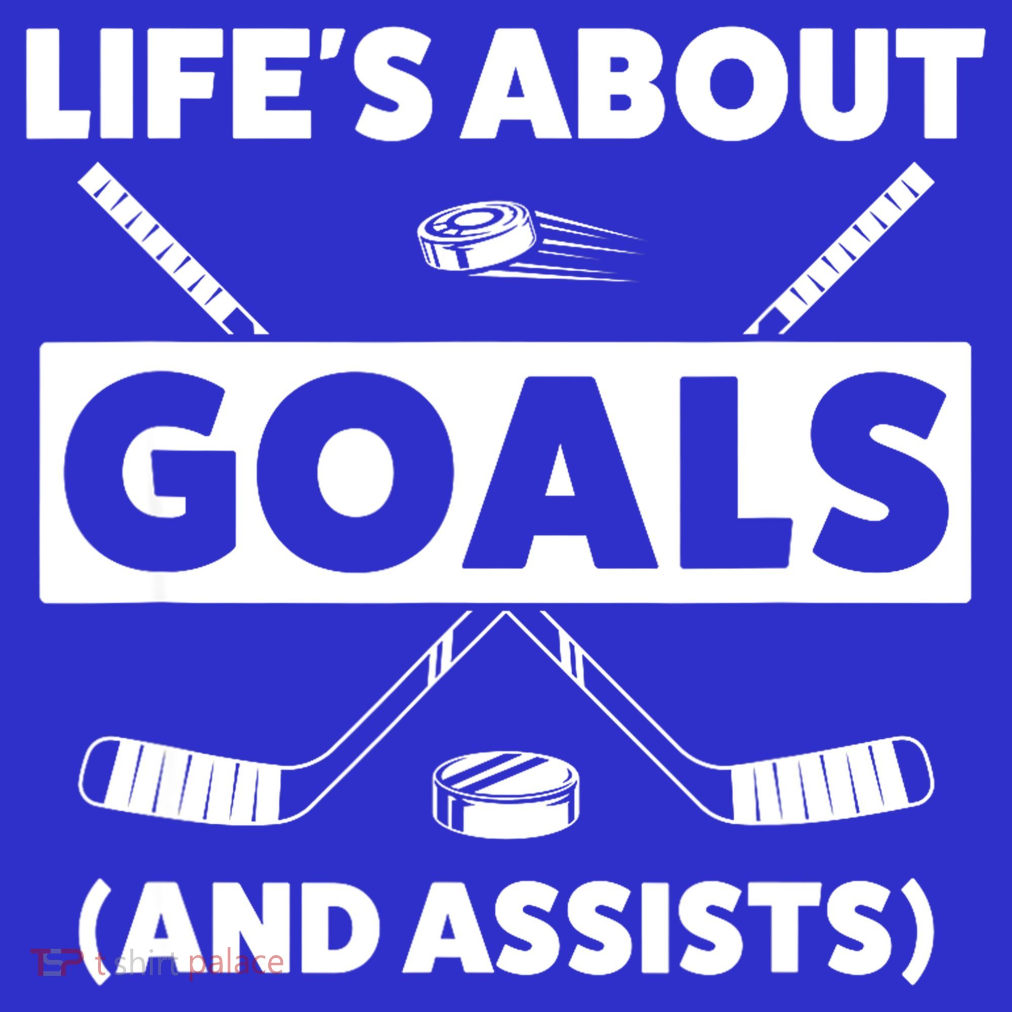 Funny Ice Hockey For Boy Lifes About Goals Gift Kids T-Shirt