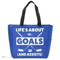 Funny Ice Hockey For Boy Lifes About Goals Gift Tote Bag thumb 0