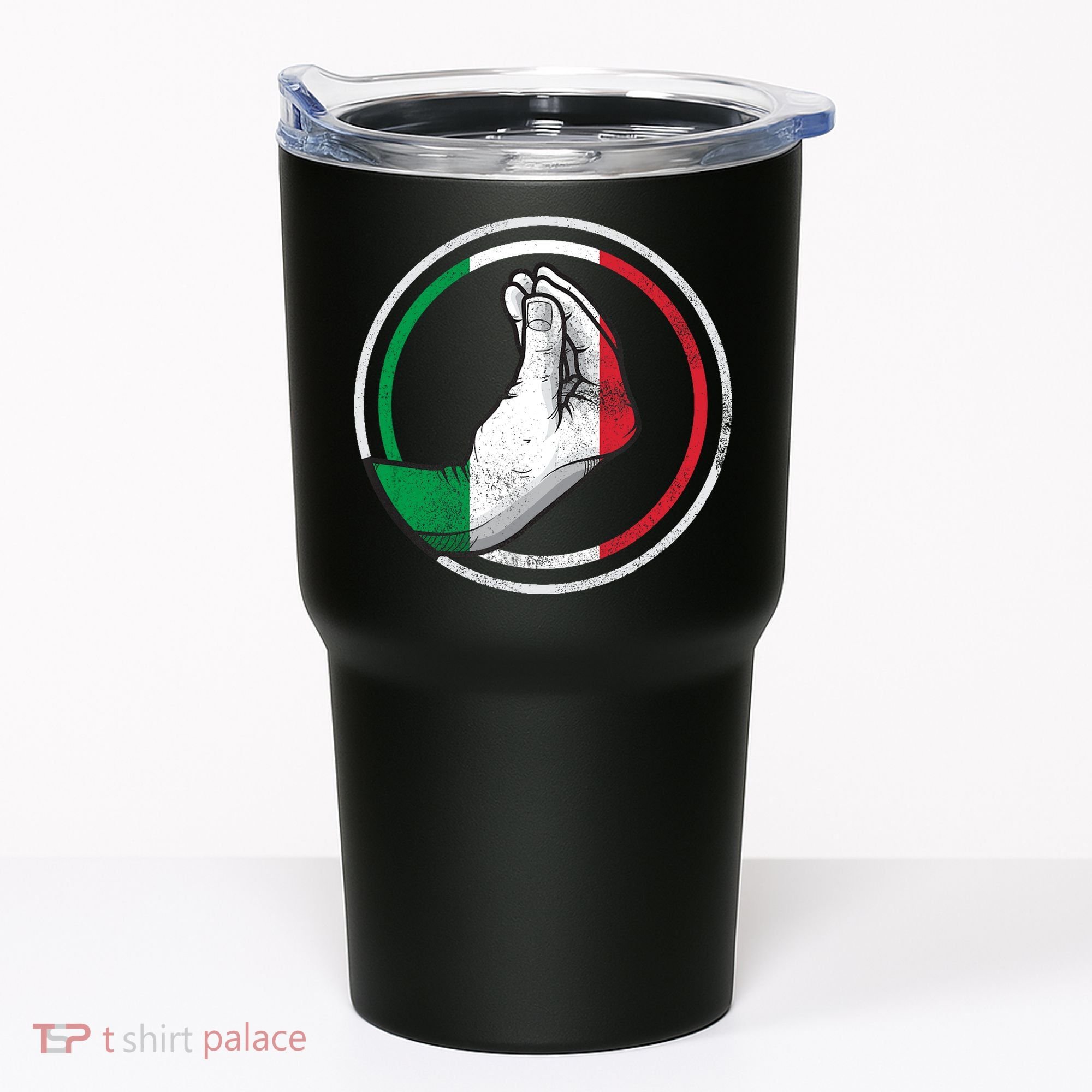 Funny Italy Hand Gesture Italian Flag Tumbler