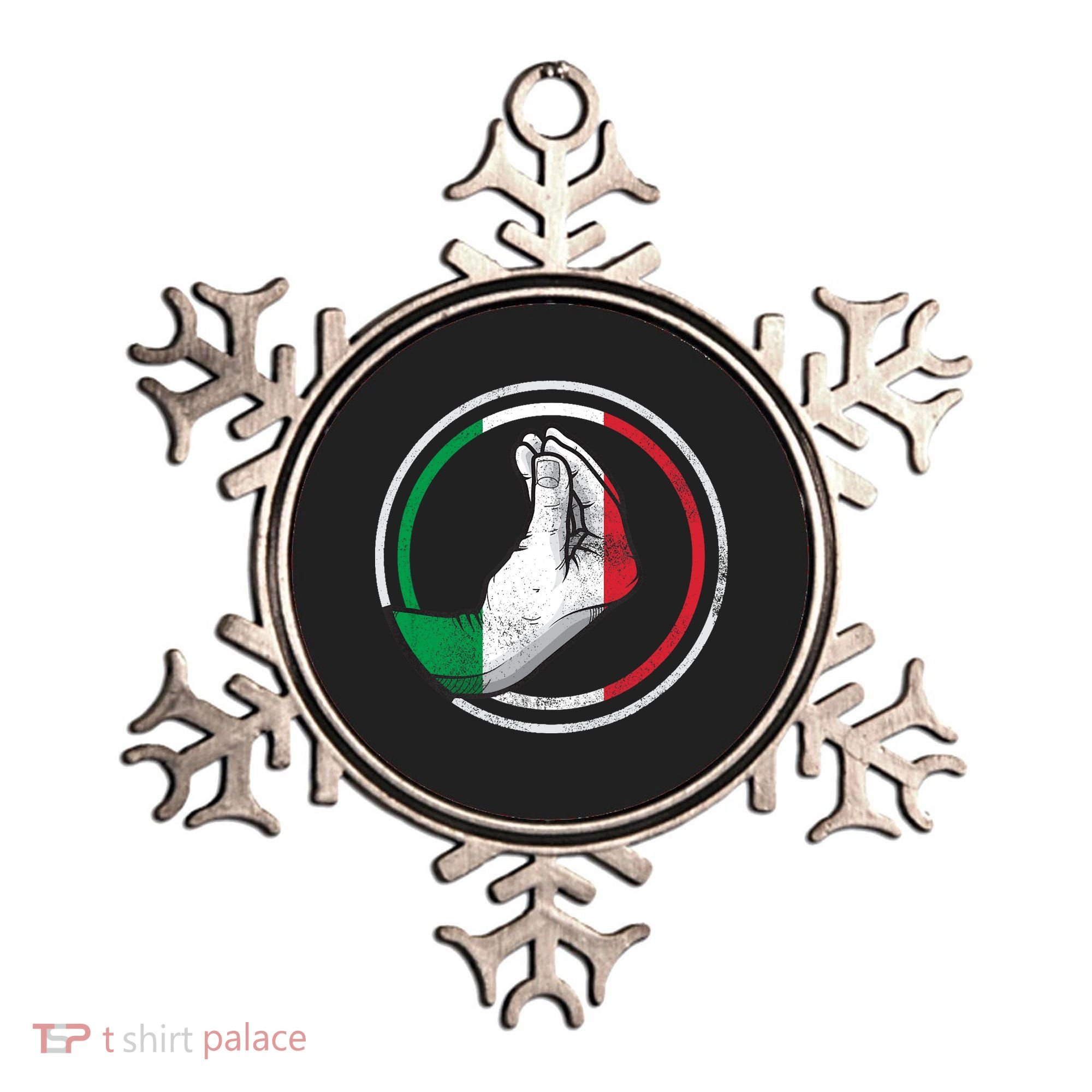 Funny Italy Hand Gesture Italian Flag Ornament