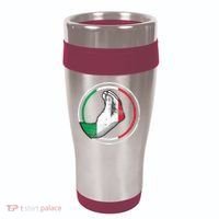 Funny Italy Hand Gesture Italian Flag 16oz Travel Tumbler thumb 0
