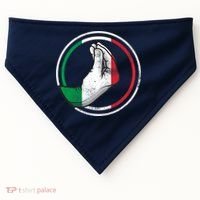 Funny Italy Hand Gesture Italian Flag USA-Made Doggie Bandana thumb 0