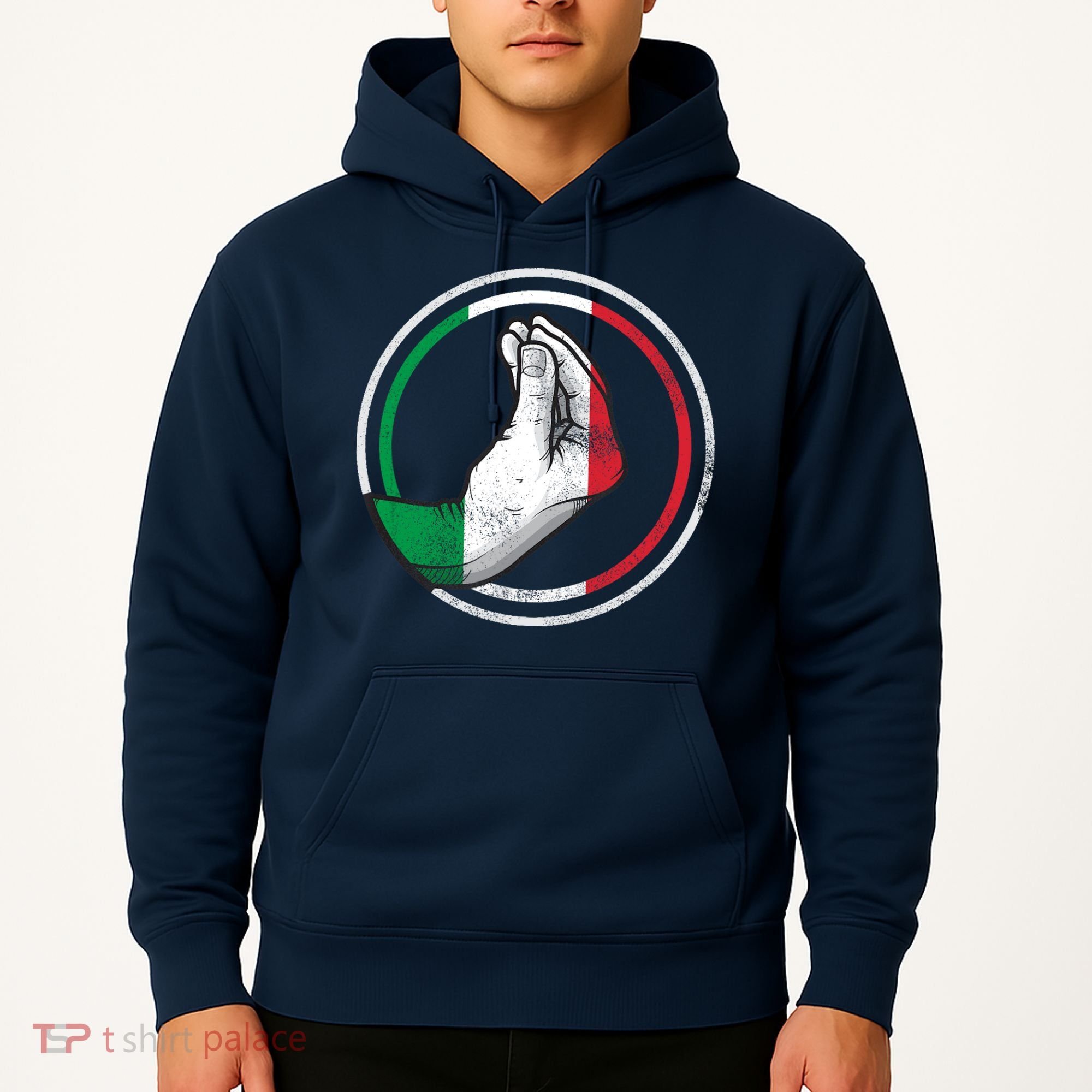 Funny Italy Hand Gesture Italian Flag Hoodie