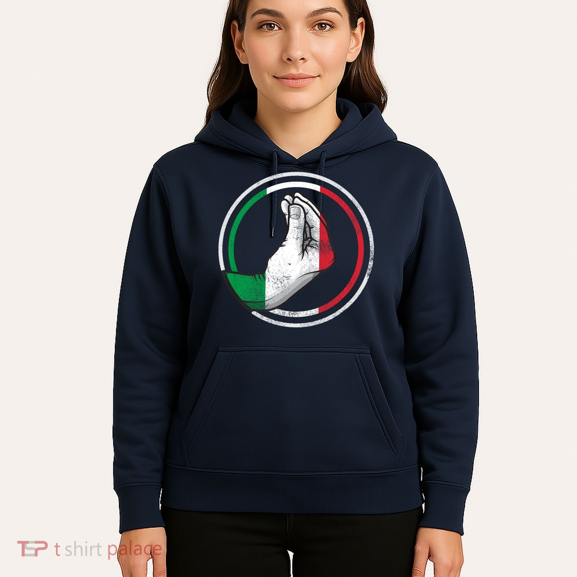 Funny Italy Hand Gesture Italian Flag Hoodie