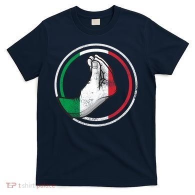 Funny Italy Hand Gesture Italian Flag T-Shirt