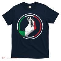 Funny Italy Hand Gesture Italian Flag T-Shirt thumb 0
